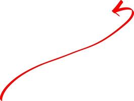 Red Arrow Concept Using Stabillo Ink vector