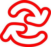 Sketchy Red Arrow Hand Drawn vector