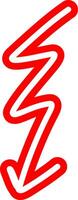 Outlined Red Arrow Tiny Design vector