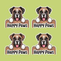 set of dog icons bundle set illustration vector