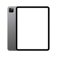 Realistic tablet pc device with blank touchscreen mockup template for advertisement and product showcase vector
