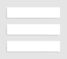 White blank banner for information, presentation display and advertisement illustration vector