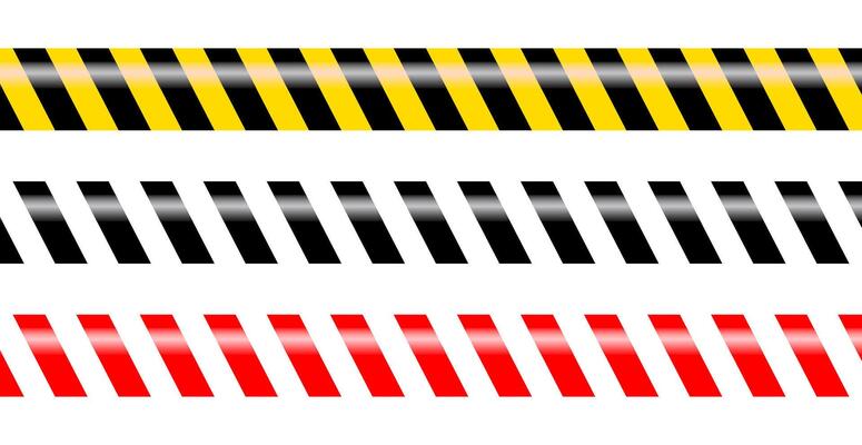 Red Yellow Black Hazard Danger Warning Barrier Tape Illustration
