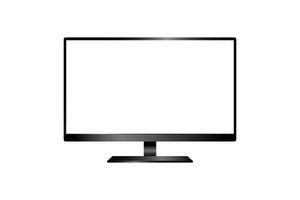 Blank Computer Screen, A sleek, modern computer monitor illustration, ideal for showcasing your designs or presentations. vector