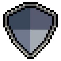 Shield in pixel art style vector