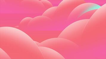 Seamless Loop Cloud Animation. Soft Sky Background in Motion. Red video