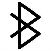 A unique black and white image of a bluetooth symbol vector