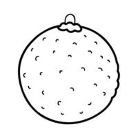snowball christmas element on white background vector