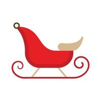 sleigh on white background vector
