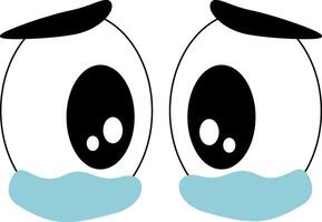 Crying eyes, sad eyes Illustrations design vector