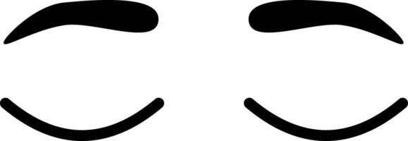 Closed up eyes Illustrations, eyebrow with closed eyes design vector