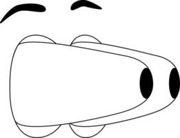 Shocked eyes illustrations design, eyes popped out with eyebrow vector
