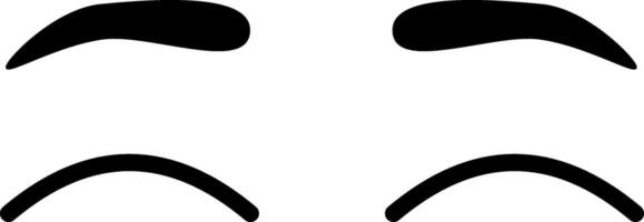 Closed eyes happiness illustrations, eyebrow with closed eye illustrations vector