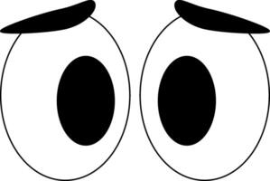 Eyes looking a head with sadly eyes Illustrations design vector