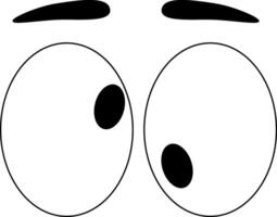 Dizzy eyes with eyebrow illustrations design vector