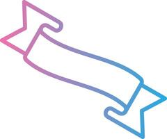 Folded Ribbon Cool Tone Form vector