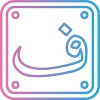 Arabic Language Soft Outline Graphic vector