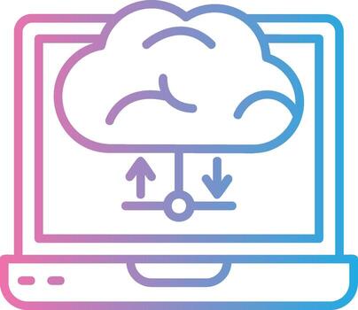 nube informática píxel cuadrícula obra de arte vector