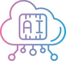 Artificial Intelligence Modern Color Symbol vector