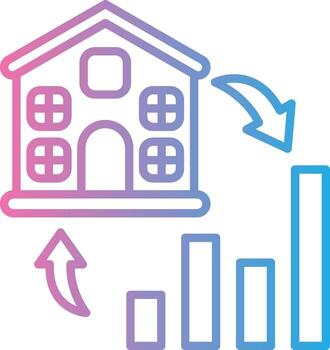 analítica Delgado gráfico forma vector