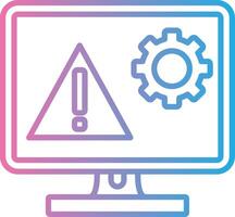 Error Outlined Line Artwork vector