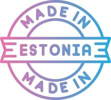 Made In Estonia Muted Color Design vector