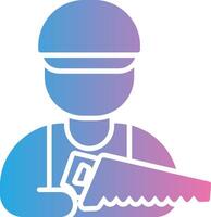 Carpenter Monotone Sketch Design vector