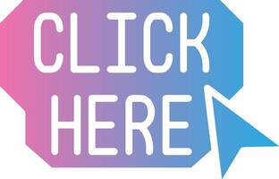 Click Here Gradient Style Element vector