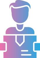 Delivery Man Solid Fill Symbol vector
