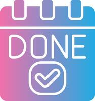 Done Gradient Themed Symbol vector