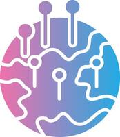 Emerging Markets Flat Symbol vector