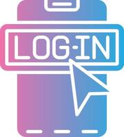 Log In Minimal UI Element vector