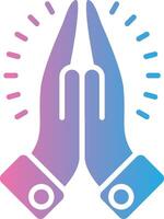 Praying Clean Digital Design vector