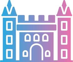 Fortress Shadowed Flat Design vector
