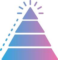 Pyramid Chart Minimal Design Badge vector