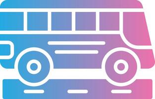 School Bus Minimal Art Object vector