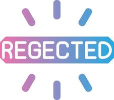 Rejected Flat UI Form vector