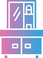 Vanity Table Flat Symbol vector