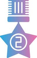 2nd Prize Gradient Color Form vector