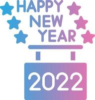 Happy New Year UI Badge vector