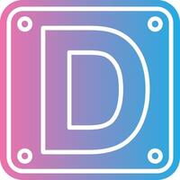 Letter D Color Block Badge vector