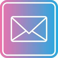 Mail Neon UI Symbol vector
