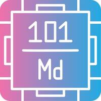 Mendelevium 3D Interface Shape vector