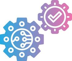 Gear Cool Tone Form vector
