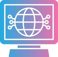 Globe Solid Fill Symbol vector