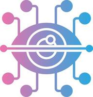 Iris Recognition Thin Line Element vector