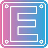 Letter E Modern Color Symbol vector
