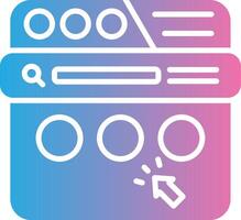 Meatball Menu Bold Outline Badge vector