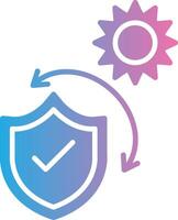 Sun Protection 3D Interface Shape vector