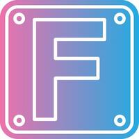 Letter F Coded UI Symbol vector